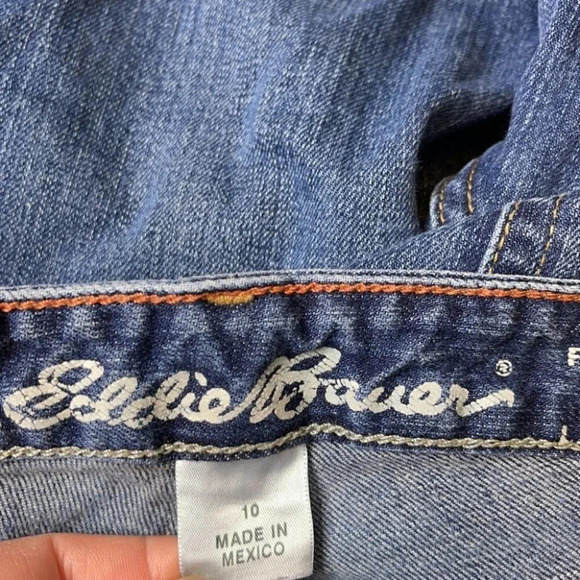 EDDIE BAUER Truly Straight Bootcut Jeans Blue Medium Wash Denim Mid-Rise Size 10 - Picture 6 of 11